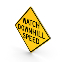 Watch Downhill Speed Road Sign PNG & PSD Images