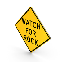 Watch For Rock Idaho Road Sign PNG & PSD Images