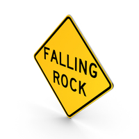 Falling Rock Colorado North Carolina Texas West Virginia Road Sign PNG & PSD Images