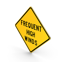 Frequent High Winds Idaho Road Sign PNG & PSD Images
