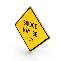 Bridge May Be Icy Michigan Road Sign PNG & PSD Images