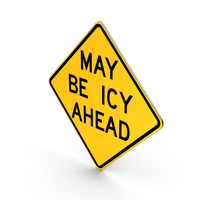 May Be Icy Ahead Nebraska Road Sign PNG & PSD Images