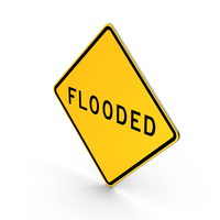 Flooded California Road Sign PNG & PSD Images
