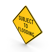 Subject To Flooding California Road Sign PNG & PSD Images