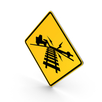 Low Ground Clearance Railroad Crossing Road Sign PNG & PSD Images