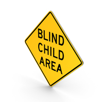Blind Child Area New York Road Sign PNG & PSD Images