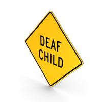Deaf Child Delaware Road Sign PNG & PSD Images