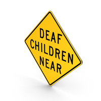 Deaf Children Near California Road Sign PNG & PSD Images
