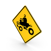 ATV Crossing Road Sign PNG & PSD Images