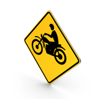 Motorcycle Crossing Road Sign PNG & PSD Images
