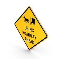 Horse Drawn Vehicle Ahead Road Sign PNG & PSD Images