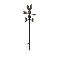 Vintage Cast Iron Rooster Weathervane PNG & PSD Images