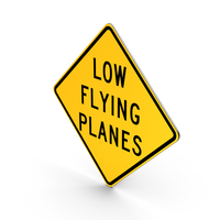 Low Flying Planes Road Sign PNG & PSD Images