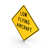 Low Flying Aircraft Road Sign PNG & PSD Images