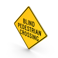 Blind Pedestrian Crossing Road Sign PNG & PSD Images