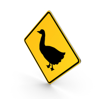 Duck Crossing Road Sign PNG & PSD Images