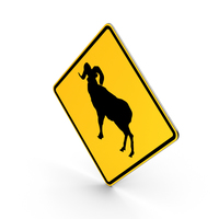 Ram Crossing Road Sign PNG & PSD Images
