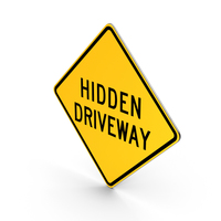 Hidden Driveway Road Sign PNG & PSD Images