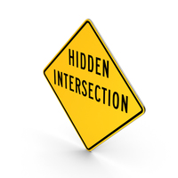 Hidden Intersection Road Sign PNG & PSD Images