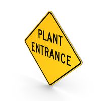 Plant Entrance Road Sign PNG & PSD Images