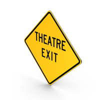 Theatre Exit Road Sign PNG & PSD Images