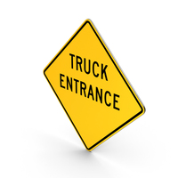 Truck Entrance Road Sign PNG & PSD Images