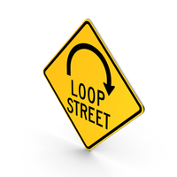 Loop Street Road Sign PNG & PSD Images
