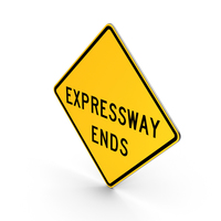 Expressway  Ends Road Sign PNG & PSD Images