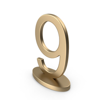Table Numbers Sign 9 PNG & PSD Images