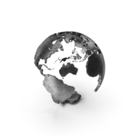Globe with Continents PNG & PSD Images