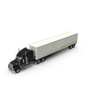 Freightliner 122SD with Trailer PNG & PSD Images