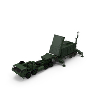 HEMTT M985 with Patriot AN MPQ53 Radar Green PNG & PSD Images