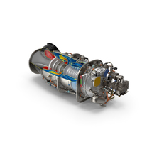 PT6C-67C Turboshaft Engine Slice PNG & PSD Images