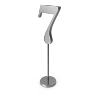 Silver Table Number 7 PNG & PSD Images