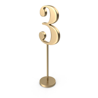 Table Number 3 PNG & PSD Images