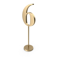 Table Number 6 PNG & PSD Images