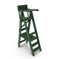 Tennis Umpire Chair Green and White Classic Style PNG & PSD Images