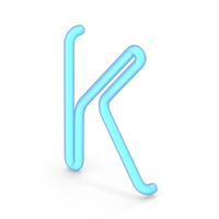 Neon Letter K PNG & PSD Images