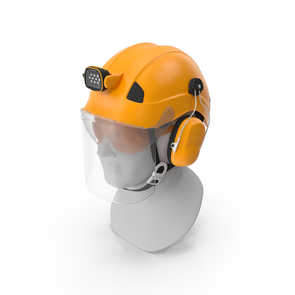 专业头盔在高度和救援PNG和PSD图像上工作