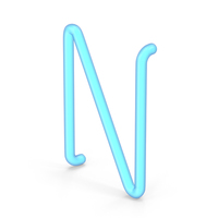 Neon Letter N PNG & PSD Images