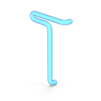 Neon Letter T PNG & PSD Images