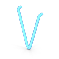 Neon Letter V PNG & PSD Images