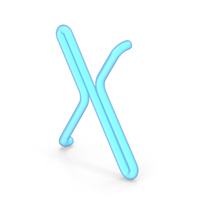 Neon Letter X PNG & PSD Images