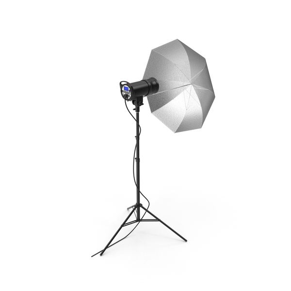 Studio Umbrella And Head On Tripod Stand PNG & PSD Images