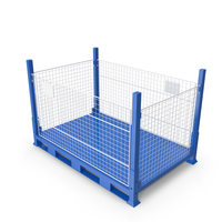 Collapsible Mesh Metal Pallet Cage PNG & PSD Images
