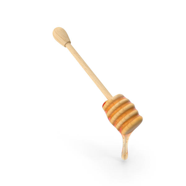 Wooden Dipper Covered with Honey PNG & PSD Images