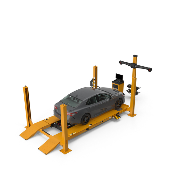 Wheel Alignment Equipment with Car PNG & PSD Images