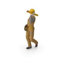 Builder Walking Pose PNG & PSD Images