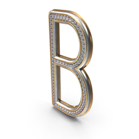 Bling Diamonds Letter B PNG & PSD Images
