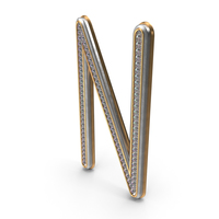 Bling Diamonds Letter N PNG & PSD Images